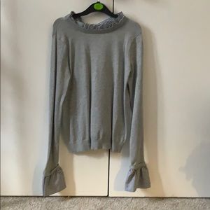 Sweater with button up underneath